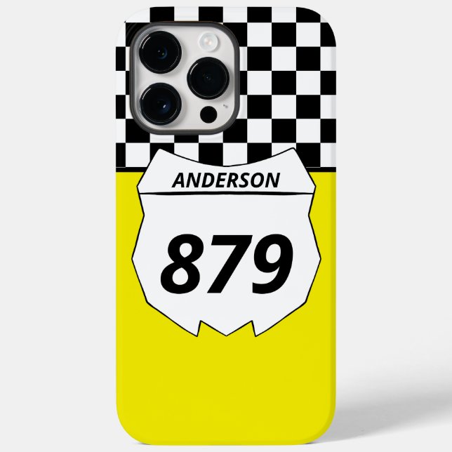 Motocross Custom Dirt Bike Number Placa em amarelo (Verso)
