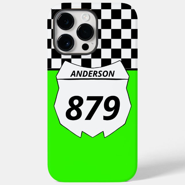 Motocross Custom Dirt Bike Number Placa em Verde (Verso)