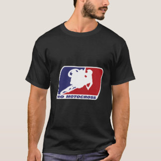 Motocross Pro Para Camada De Camisa Vermelha Azul