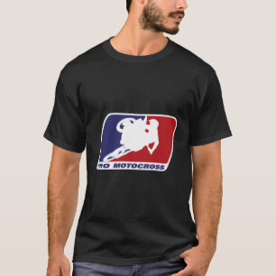 Motocross Pro Para Camada De Camisa Vermelha Azul 