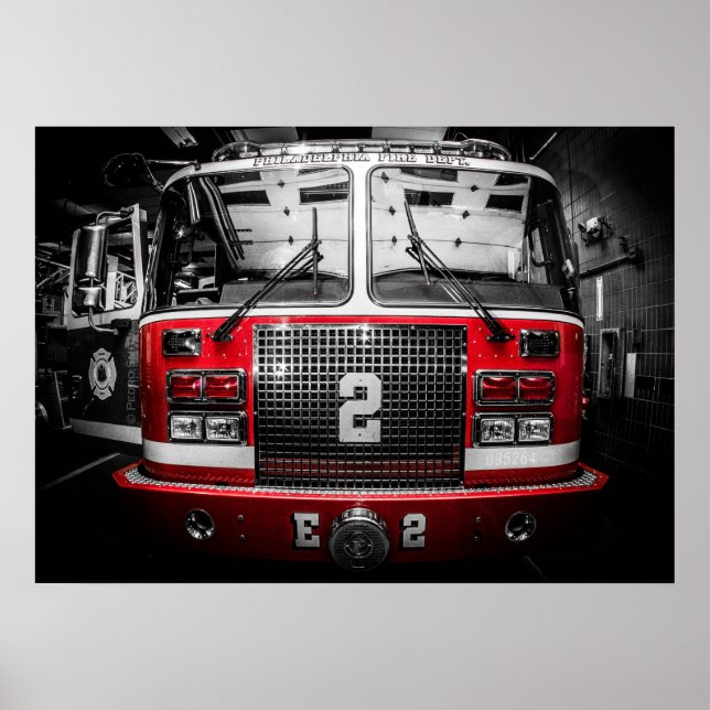 Motor 2 - Poster de pesca vermelha - 28" x 20" (Frente)