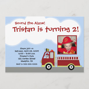 Motor de Fogo do Firecaminhão *PHOTO* Convite de A