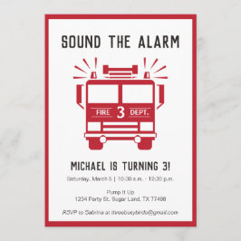 Motor de Fogo ou Convite para Festa de aniversário