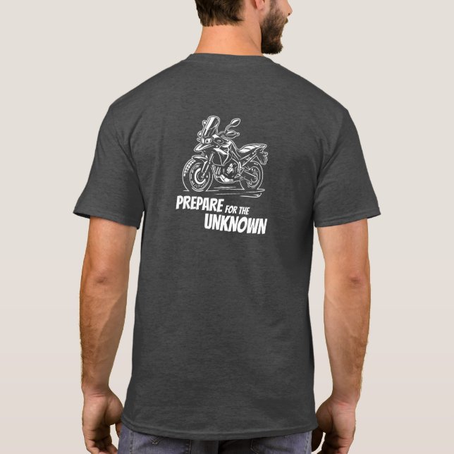 Motorcycle Garage Prepare for the Unknown T-Shirt (Verso)