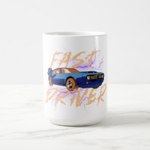 MOTORISTA RÁPIDO - CANECA DE CAFÉ azul