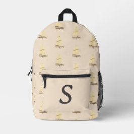 Motoveleiro monograma com ameaça de mochila impres
