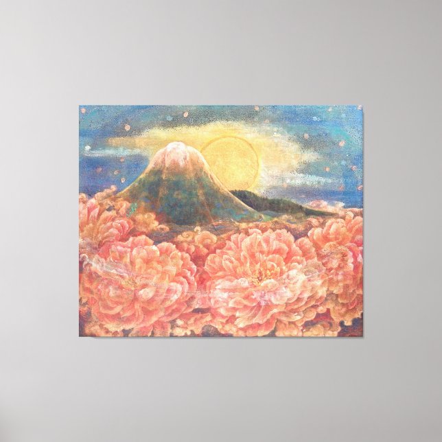 Mount Fuji Dreamscape: Ethereal Canvas Print (Frente)
