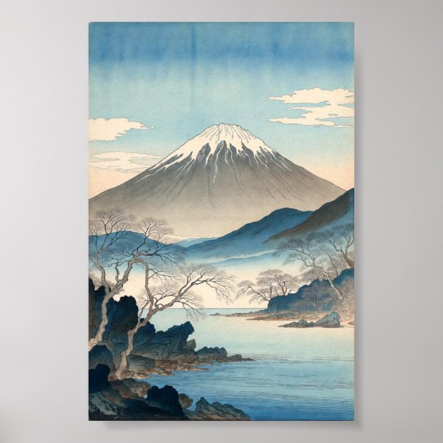 Mount Fuji Vintage Orignal Artist's Design Poster (Frente)