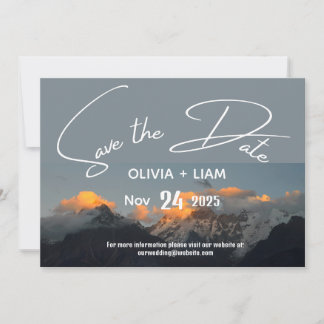 Mountain Park Salve A Data De Destino Convite