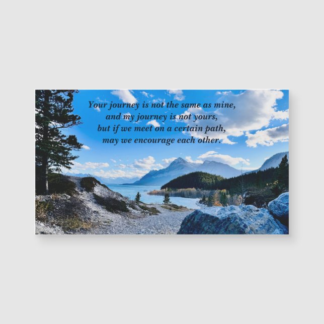 Mountain Path Photo Life's Journey Quote Magnet (Frente)