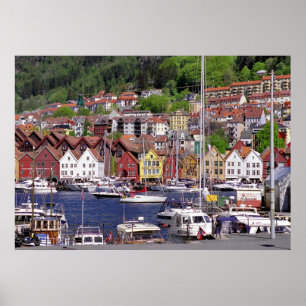 Mountainous Marina Poster