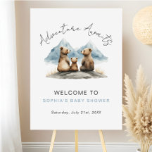 Mountains Adventure Awaits Baby Shower Welcome