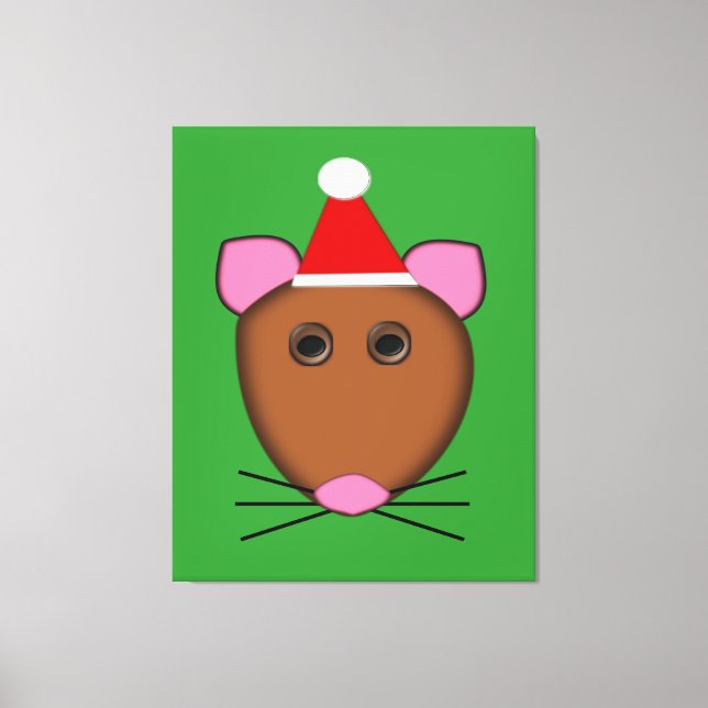 Mouse Canvas de Natal Feliz (Frente)