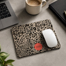 Mouse com Estampa de Leopardo | Mousepads Elegante