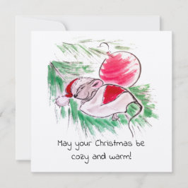 Mouse dormindo no Natal e Ano Novo