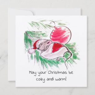 Mouse dormindo no Natal e Ano Novo