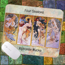 MOUSE PAD - Arte "Quatro Estações" de Alphonse Muc