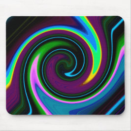 Mouse Pad Azul Swirl Retro
