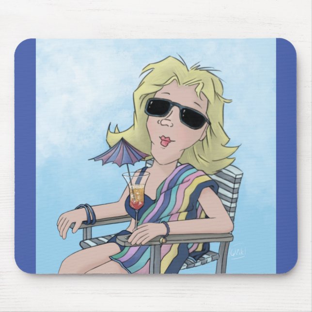 Mouse Pad Beach Babe (Frente)
