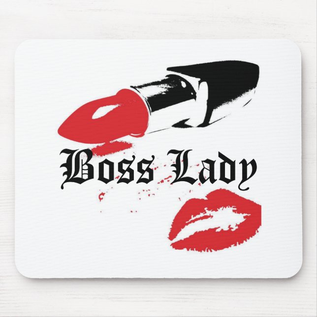 Mouse Pad Boss Lady Batom e Lábios (Frente)