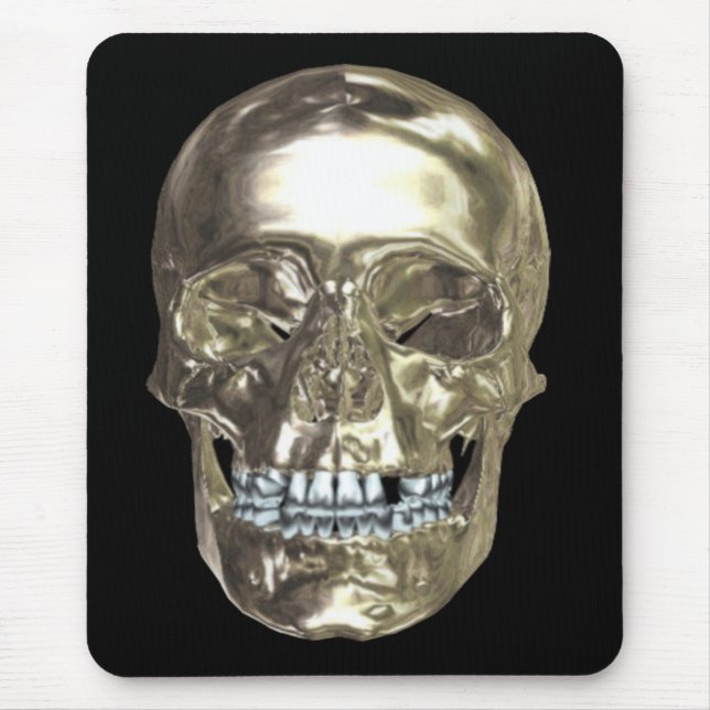 Mouse Pad Caveira Chrome (Frente)
