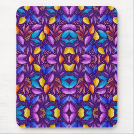 Mouse pad colorido com um padrão simétrico