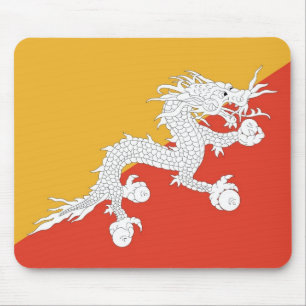 Mouse pad com bandeira do Butão