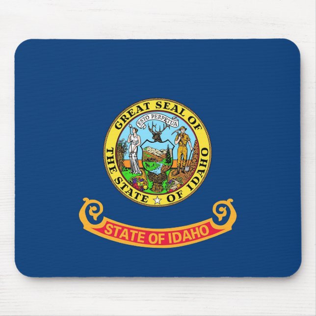 Mouse pad com bandeira do Estado de Idaho - EUA (Frente)
