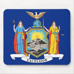 Mouse pad com bandeira do Estado de Nova Iorque -