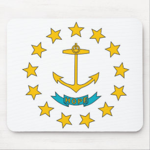 Mouse pad com bandeira do Estado de Rhode Island -