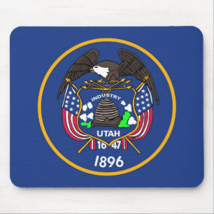 Mouse pad com Bandeira do Estado de Utah - EUA