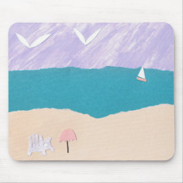 Mouse Pad com cena de praia