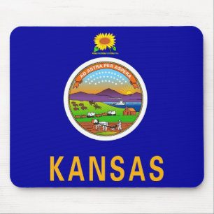 Mouse pad com Flag of Kansas State - EUA