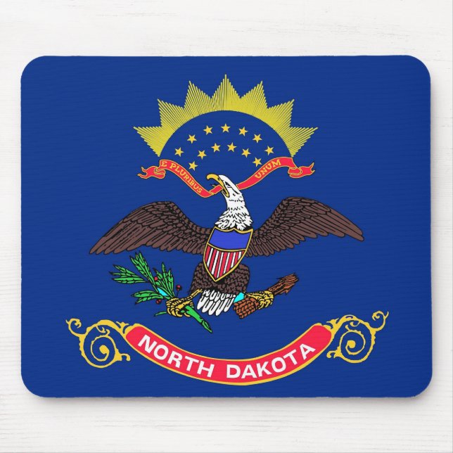 Mouse pad com Flag of North Dakota State - EUA (Frente)