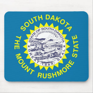 Mouse pad com Flag of South Dakota State - EUA