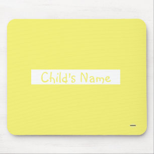 Mouse Pad com o nome da criança Amarelo HAMbWG