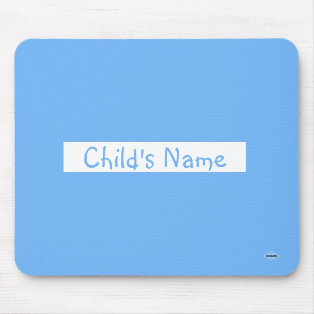 Mouse Pad com o nome da criança Blue HAMbWG (Frente)
