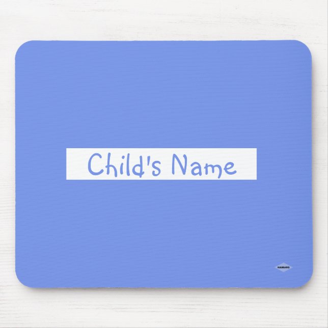 Mouse Pad com o nome da criança Periwinkle HAMbWG (Frente)