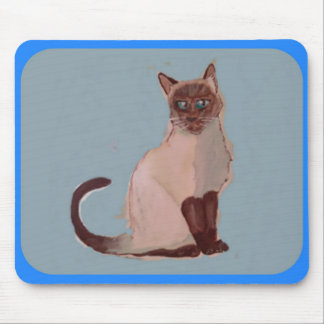 Mouse pad com pôster de gato estilizado