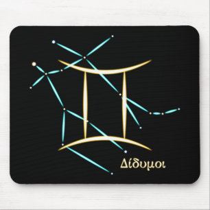 Mouse Pad da Constelação do Zodíaco Gêmeos