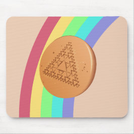 Mouse Pad Dalgona - Triângulo múltiplo - Vista lat