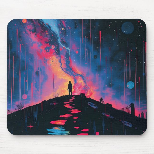 mouse pad de arte de silhueta  (Frente)
