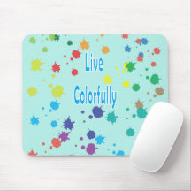 Mouse Pad de Borrifo de Tinta Moderna Viva Colorid