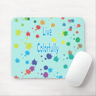 Mouse Pad de Borrifo de Tinta Moderna Viva Colorid