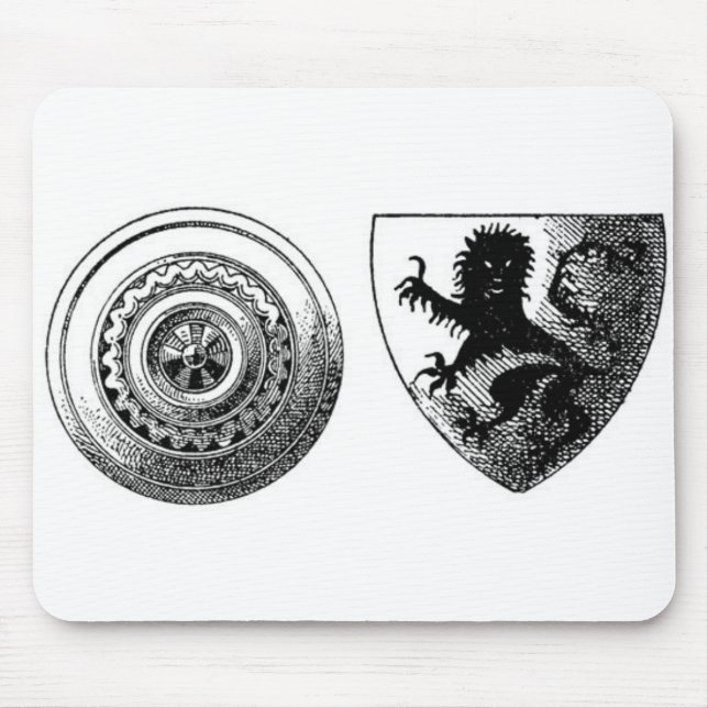 Mouse Pad de Escudos Medievais (Frente)
