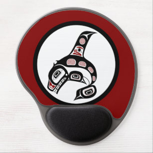 Mouse Pad De Gel Baleia de assassino noroeste da arte do Haida da