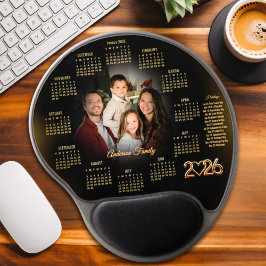 Mouse Pad De Gel Calendário de Fotos da Família 2026 Profissional E