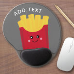 Mouse Pad De Gel Fritas Francesas Cute Kawaii com Nome Personalizad<br><div class="desc">Um desenho moderno de uma caixa francesa com cores brilhantes.</div>