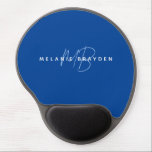 Mouse Pad De Gel Marinho Simples - Mínimo Azul - Nome de Dois Monog<br><div class="desc">Simples Marinho Blue Minimalist Nome de dois monogramas perfeito para chefes,  consultores,  profissionais ou empresários.</div>