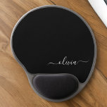 Mouse Pad De Gel Monograma Elegante Moderno e Branco Negro<br><div class="desc">Apresentando nossa Coleção de Monogramas Modernos Minimalistas Pretos e Brancos: adote simplicidade e sofisticação com nossos designs minimalistas, curados para elevar seu estilo sem esforço. Feita de olho na estética moderna, essa coleção apresenta designs negras e brancos elegantes, acentuados por monogramas personalizados. De papelaria chic a acessórios versáteis, nossa coleção...</div>